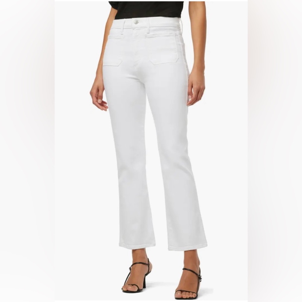 NWT JOE’S High Rise Crop Bootcut Jeans w/ Stretch Size 34 White Retail = $198